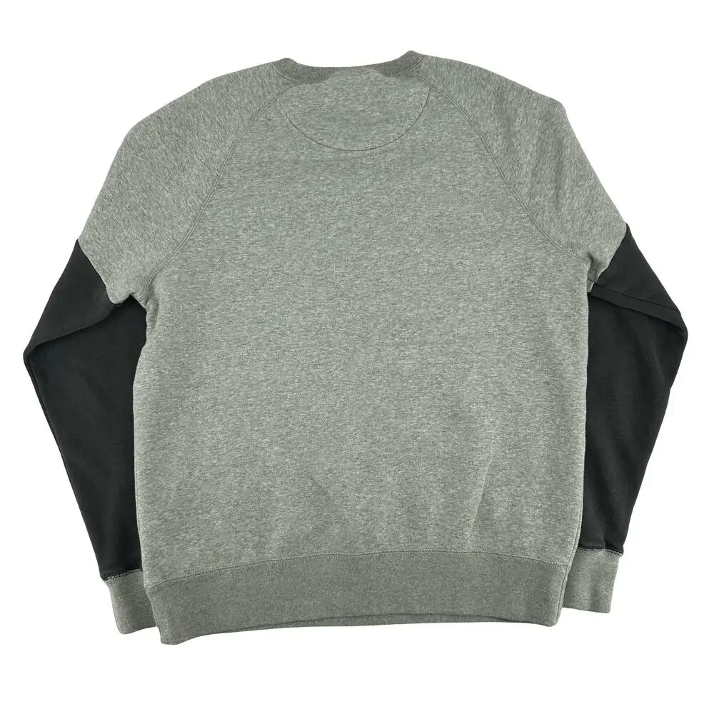 VTG Men's Grey Black Nike Jordan Jumpman Varsity Fleece Crewneck Sweatshirt Sz L
